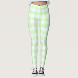 Gingham Karo Light Green Leggings
