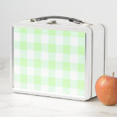 Gingham Karo Light Green Metall Lunch Box (Beispiel)