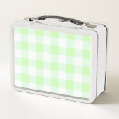 Gingham Karo Light Green Metall Lunch Box (Rückseite)