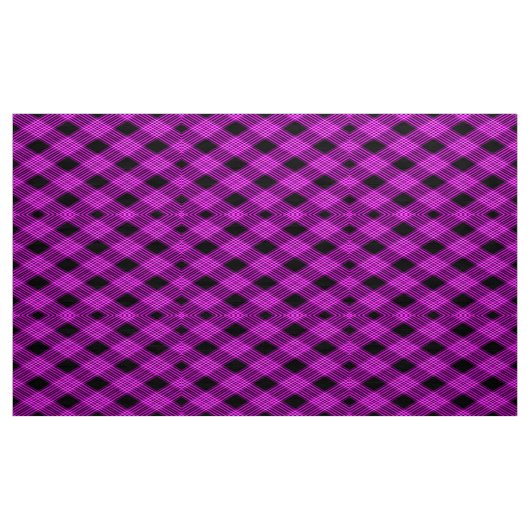 Gingham Karo Lila und schwarze Muster Stoff (Yard (91,4 cm))