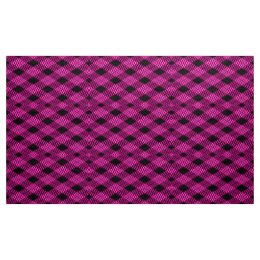 Gingham Karo Magenta und Black Pattern Fabric Stoff (Yard (91,4 cm))