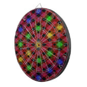 Gingham Karo Multicolored Pattern Dartscheibe (Vorderseite rechts)