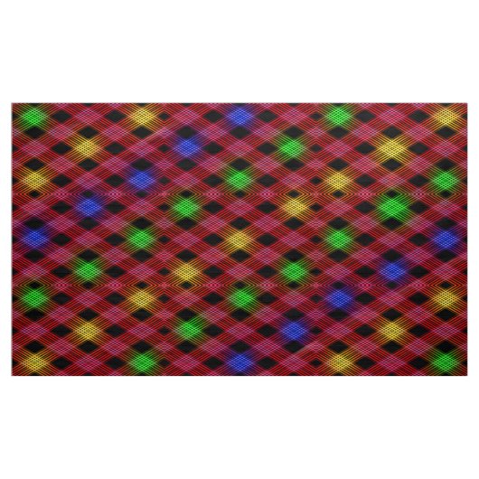 Gingham Karo Multicolored Pattern Fabric Stoff (Yard (91,4 cm))