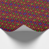Gingham Karo Multicolored Pattern Geschenkpapier (Ecke)