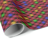 Gingham Karo Multicolored Pattern Geschenkpapier (Rolleneckpunkt)