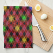 Gingham Karo Multicolored Pattern Geschirrtuch (Viertel Falte)