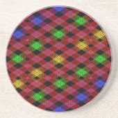 Gingham Karo Multicolored Pattern Getränkeuntersetzer (Vorne)