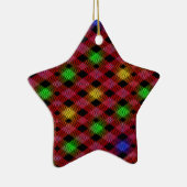 Gingham Karo Multicolored Pattern Keramikornament (Rechts)