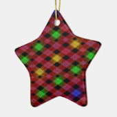 Gingham Karo Multicolored Pattern Keramikornament (Links)