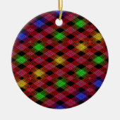 Gingham Karo Multicolored Pattern Keramikornament (Vorne)