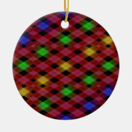 Gingham Karo Multicolored Pattern Keramikornament
