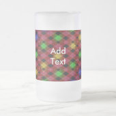 Gingham Karo Multicolored Pattern Mattglas Bierglas (Mittel)