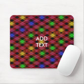 Gingham Karo Multicolored Pattern Mousepad (Mit Mouse)