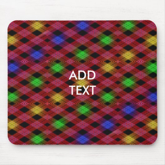 Gingham Karo Multicolored Pattern Mousepad (Vorne)