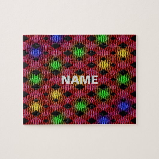 Gingham Karo Multicolored Pattern Puzzle (Horizontal)