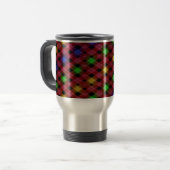 Gingham Karo Multicolored Pattern Reisebecher (Vorderseite Links)