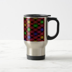 Gingham Karo Multicolored Pattern Reisebecher