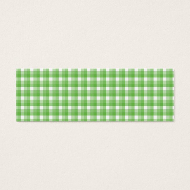 Gingham Karo Muster. Grün und Weiß. (Vorderseite)