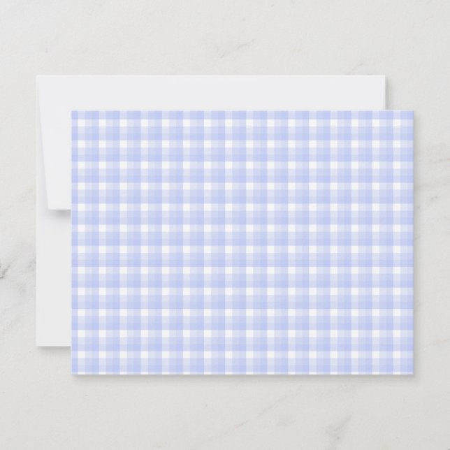 Gingham Karo Muster. Light Blue & White. (Vorderseite)