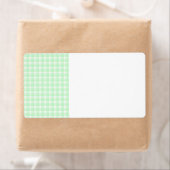 Gingham Karo Muster. Light Green und White. (Insitu)
