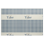 Gingham-Karo-Muster-Monogramm-Gewohnheits-Jungen Stoff (Fat Quarter (45,7 x 55,9 cm))