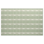 Gingham-Karo-Muster-Monogramm-weises Grün-Jungen Stoff (Yard (91,4 cm))
