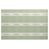 Gingham-Karo-Muster-Monogramm-weises Grün-Jungen Stoff (Fat Quarter (45,7 x 55,9 cm))