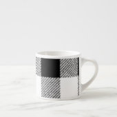 Gingham Karo Muster schwarz-weiß Espressotasse (Rechts)