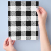 Gingham Karo Muster schwarz-weiß Flyer (Hand)