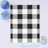 Gingham Karo Muster schwarz-weiß Flyer (Einzeln)