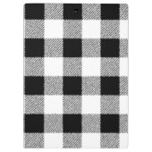 Gingham Karo Muster schwarz-weiß Klemmbrett (Rückseite)