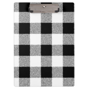 Gingham Karo Muster schwarz-weiß Klemmbrett