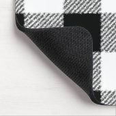 Gingham Karo Muster schwarz-weiß Mousepad (Ecke)
