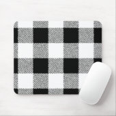 Gingham Karo Muster schwarz-weiß Mousepad (Mit Mouse)