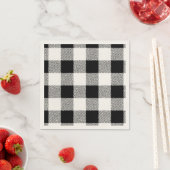 Gingham Karo Muster schwarz-weiß Serviette (Beispiel)