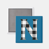 Gingham Karo N Magnet (Vorderseite/Rückseite)