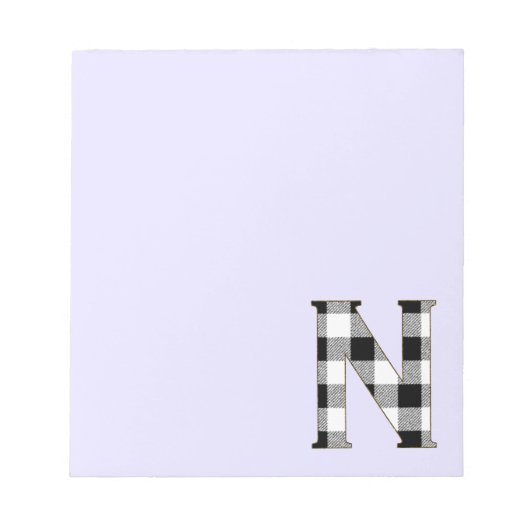 Gingham Karo N Notizblock (Vorderseite)