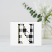 Gingham Karo N Postkarte (Stehend Vorderseite)