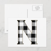 Gingham Karo N Postkarte (Vorne/Hinten)