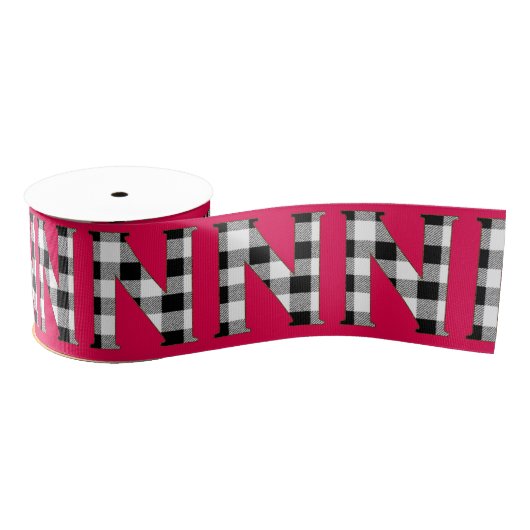 Gingham Karo N Ripsband (Spule)