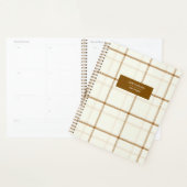 Gingham-Karo neutral braun elfenbein pastellfarben Planer (Anzeige)