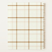 Gingham-Karo neutral braun elfenbein pastellfarben Planer (Rückseite)