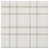 Gingham-Karo neutrales Kaffee-Latte-Streifen  Stoff (Muster)
