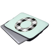 Gingham Karo O Laptopschutzhülle (Vorne Knopf)