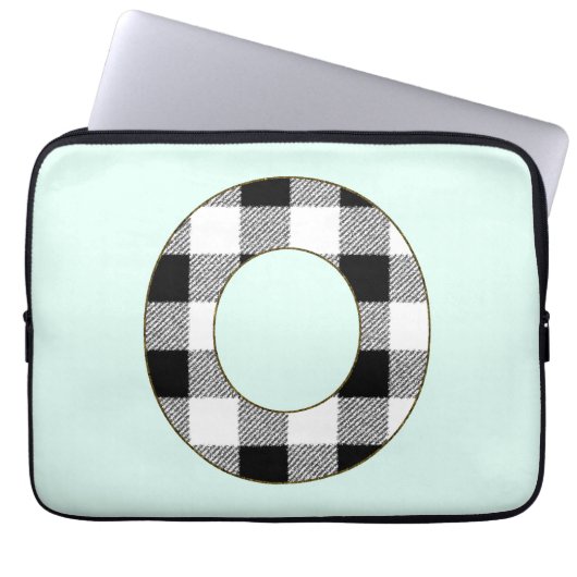 Gingham Karo O Laptopschutzhülle (Vorderseite)
