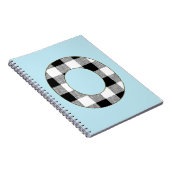 Gingham Karo O Notizblock (Rechte Seite)