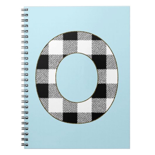 Gingham Karo O Notizblock (Vorderseite)