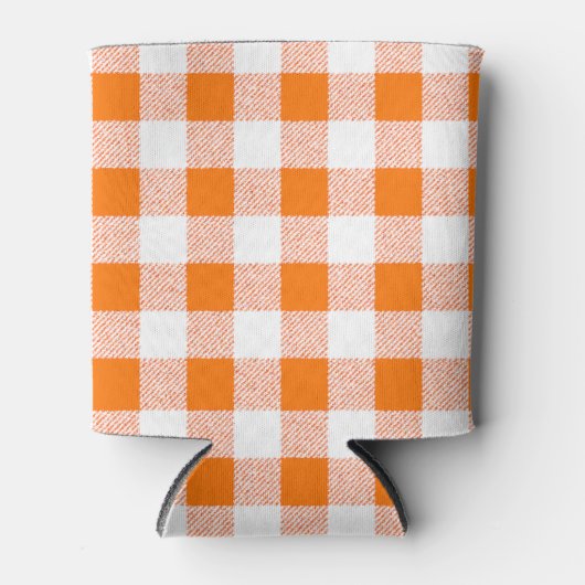 Gingham Karo Orange Dosenkühler (Vorderseite)