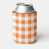 Gingham Karo Orange Dosenkühler (Kanne Rückseite)