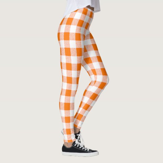 Gingham Karo Orange Leggings (Rechts)